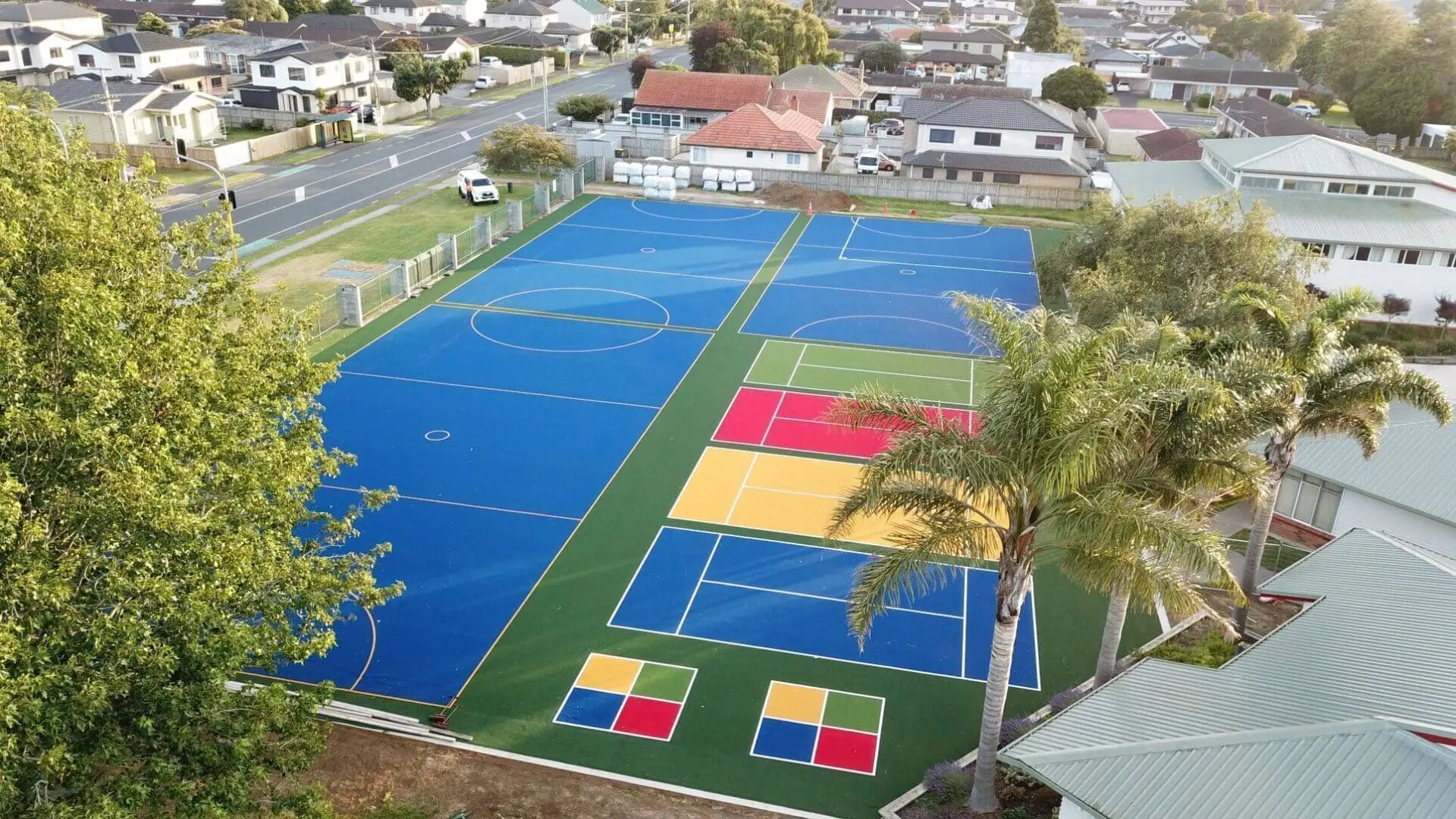 Multi-coloured multi-sports field