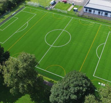 Top view of Football field