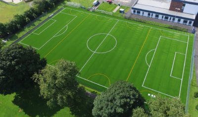 Top view of Football field