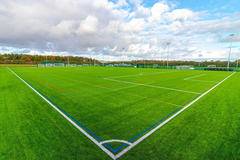 Multi Sports soccer field with TigerTurf TigerWeave