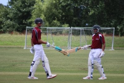 Two players in the First Class grass