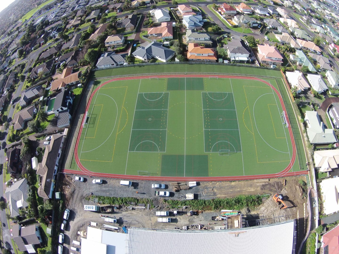 Top view of TigerTurf Multi sport field