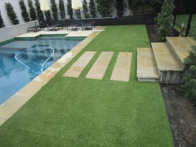 Westmere beautiful backyard artificial grass installed made by TigerTurf New Zealand